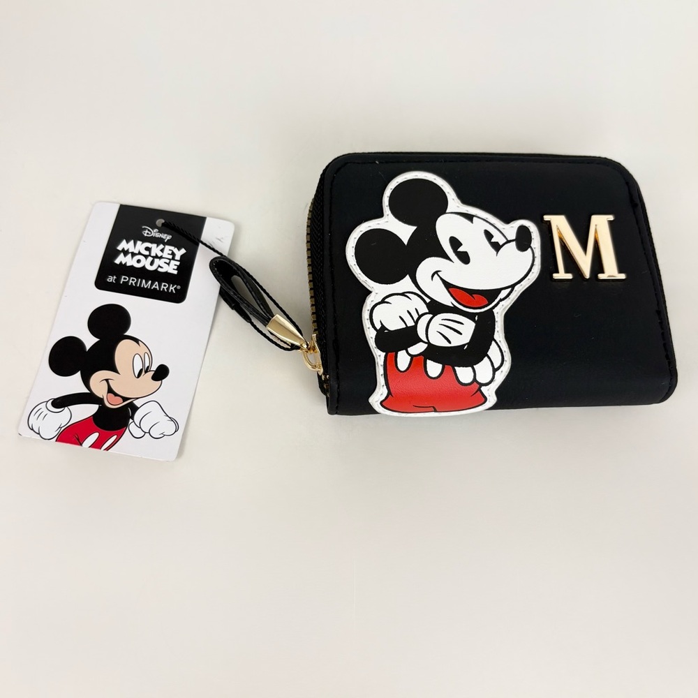 NWT Primark Disney Mickey Mouse  “M” Monogram Compact Wallet New